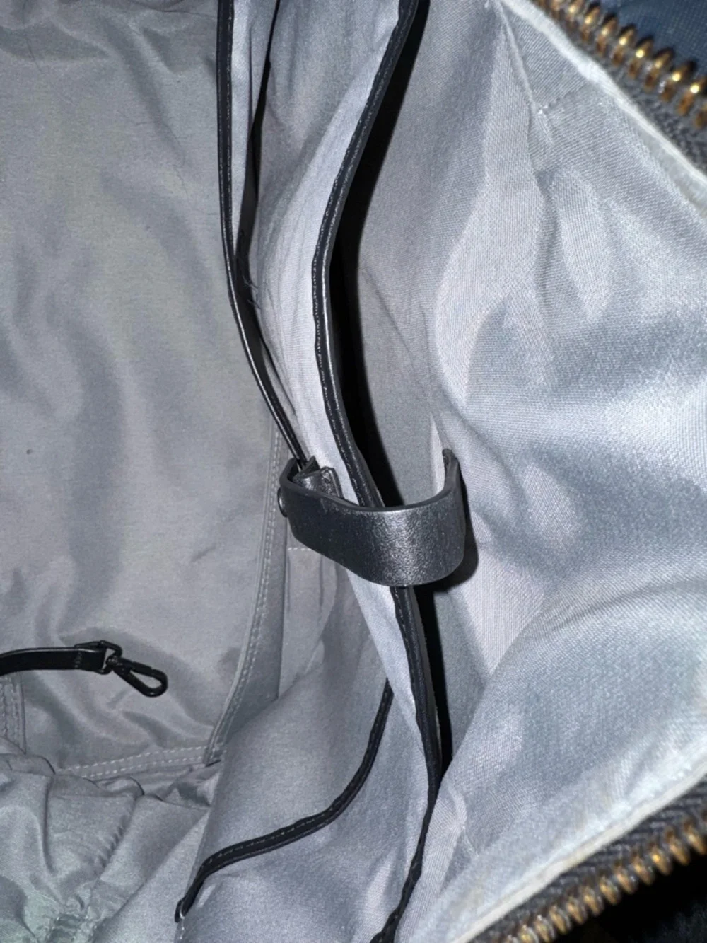 Navy AWAY Travel Duffel Bag with Black Leather Handles 20 L - Picture 6 of 16